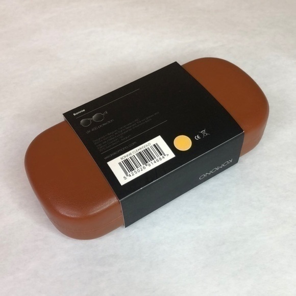 KOMONO Bonnie Clear Gold Sunglasses NEW Geometric Oversized - Picture 12 of 12